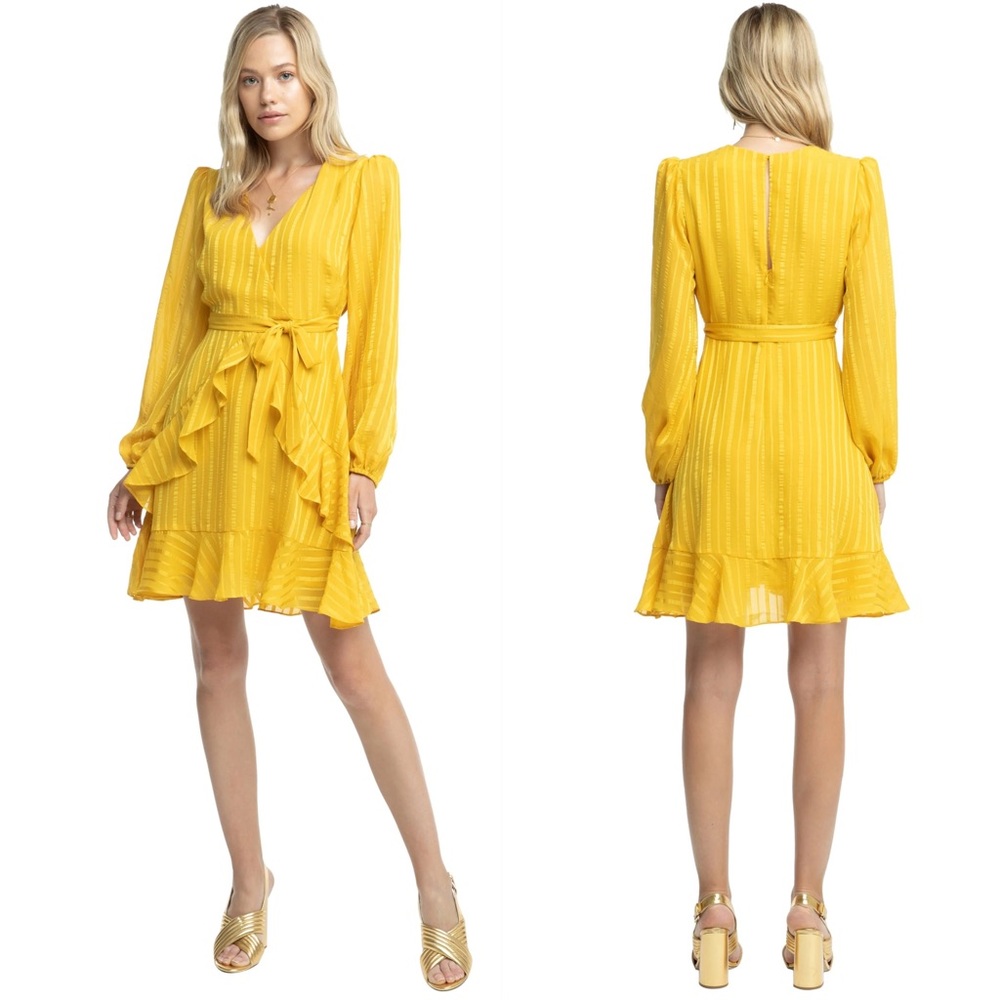 ASTR The Label Yellow Textured Ruffle Dress - Picture 12 of 12